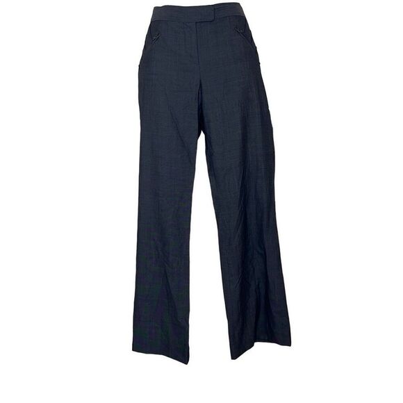 Stella McCartney 40 US 4 100% Wool Dress Pants Gray Zipper Pockets Wide Leg - Picture 1 of 12